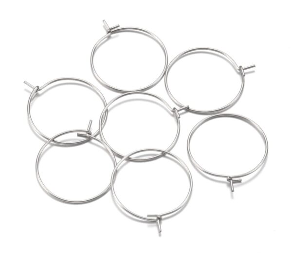 Silver hoops pair jewellery